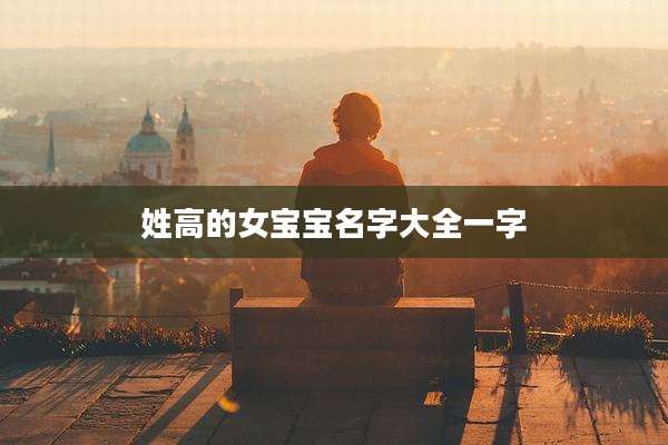 姓高的女宝宝名字大全一字