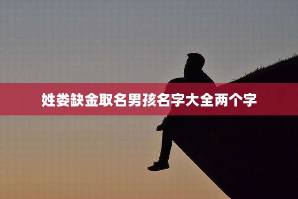 姓娄缺金取名男孩名字大全两个字