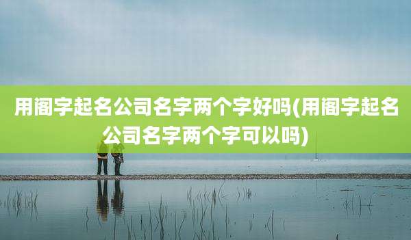 用阁字起名公司名字两个字好吗(用阁字起名公司名字两个字可以吗)