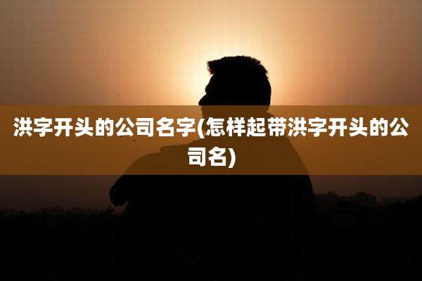洪字开头的公司名字(怎样起带洪字开头的公司名)
