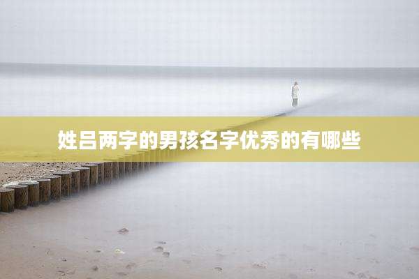 姓吕两字的男孩名字优秀的有哪些