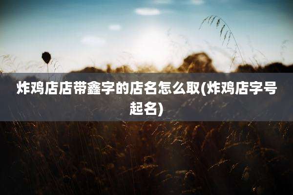 炸鸡店店带鑫字的店名怎么取(炸鸡店字号起名)