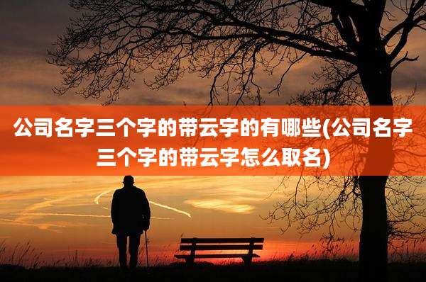 公司名字三个字的带云字的有哪些(公司名字三个字的带云字怎么取名)