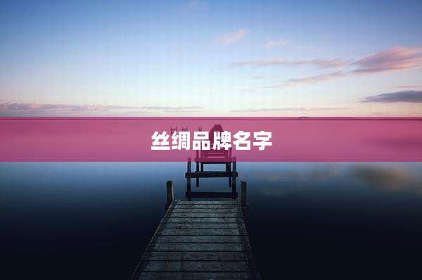 丝绸品牌名字