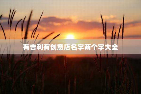 有吉利有创意店名字两个字大全