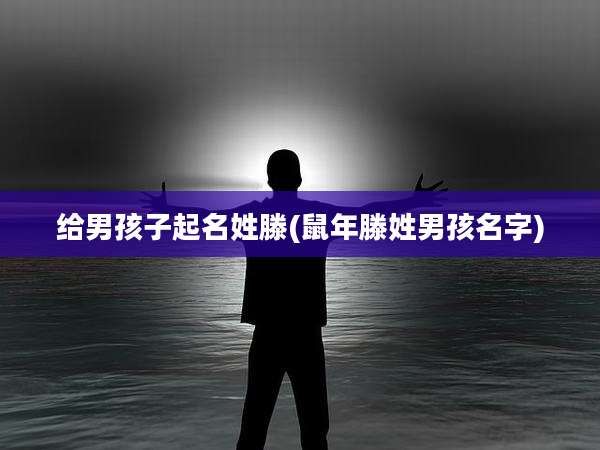 给男孩子起名姓滕(鼠年滕姓男孩名字)