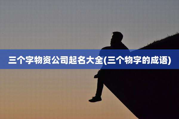 三个字物资公司起名大全(三个物字的成语)