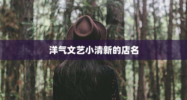 洋气文艺小清新的店名