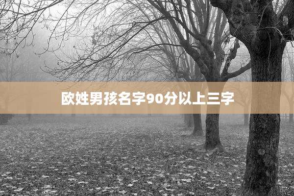 欧姓男孩名字90分以上三字