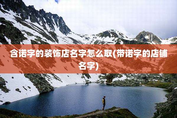 含诺字的装饰店名字怎么取(带诺字的店铺名字)