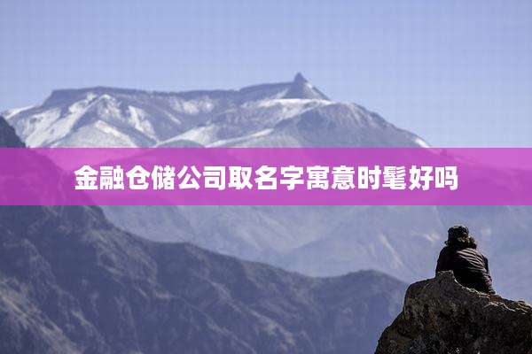 金融仓储公司取名字寓意时髦好吗
