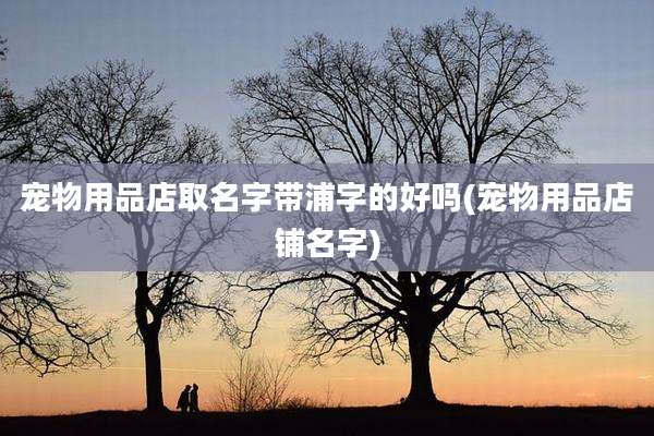 宠物用品店取名字带浦字的好吗(宠物用品店铺名字)
