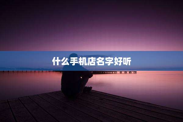 什么手机店名字好听