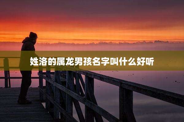 姓洛的属龙男孩名字叫什么好听