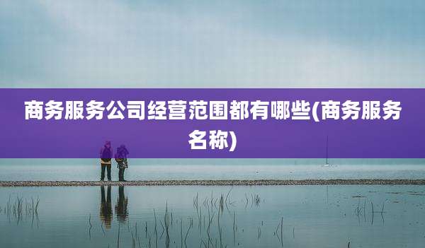 商务服务公司经营范围都有哪些(商务服务名称)