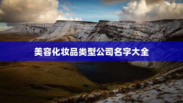美容化妆品类型公司名字大全