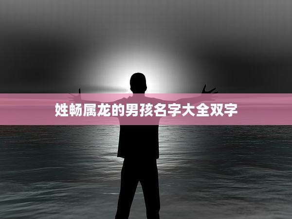 姓畅属龙的男孩名字大全双字