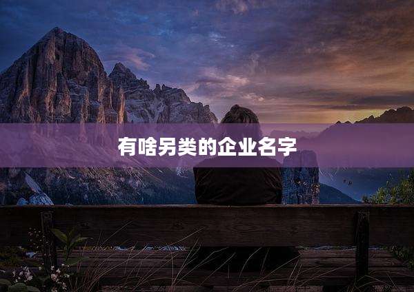 有啥另类的企业名字