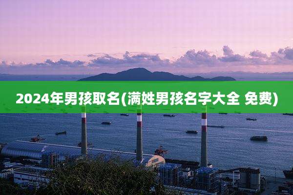 2024年男孩取名(满姓男孩名字大全 免费)