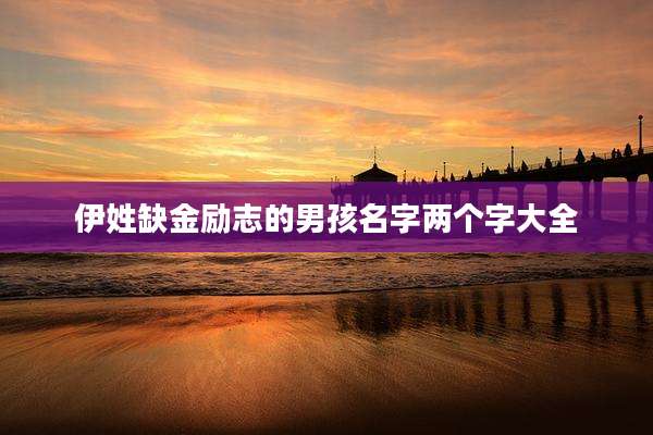 伊姓缺金励志的男孩名字两个字大全