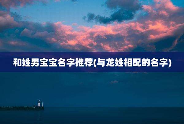和姓男宝宝名字推荐(与龙姓相配的名字)