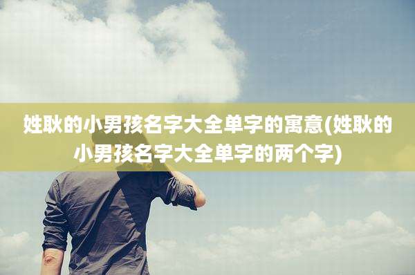 姓耿的小男孩名字大全单字的寓意(姓耿的小男孩名字大全单字的两个字)