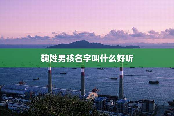 鞠姓男孩名字叫什么好听