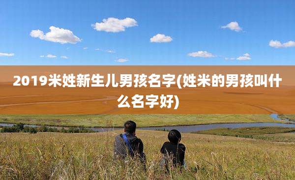 2019米姓新生儿男孩名字(姓米的男孩叫什么名字好)