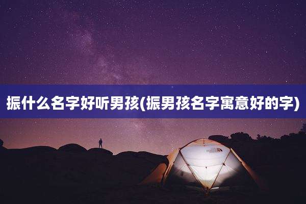 振什么名字好听男孩(振男孩名字寓意好的字)