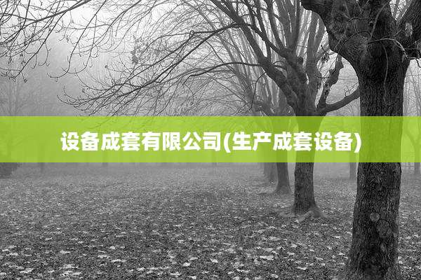 设备成套有限公司(生产成套设备)