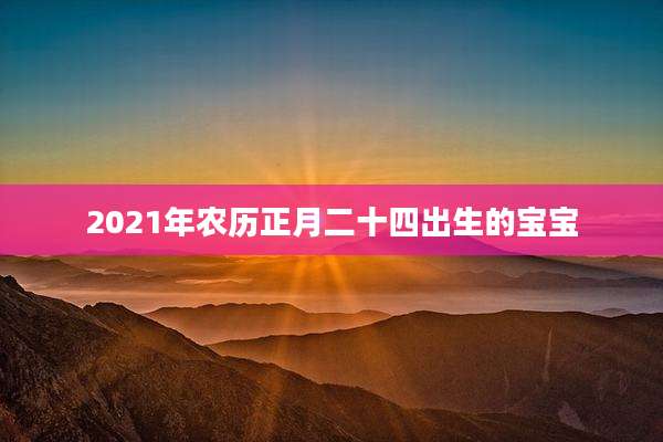 2021年农历正月二十四出生的宝宝
