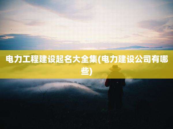 电力工程建设起名大全集(电力建设公司有哪些)