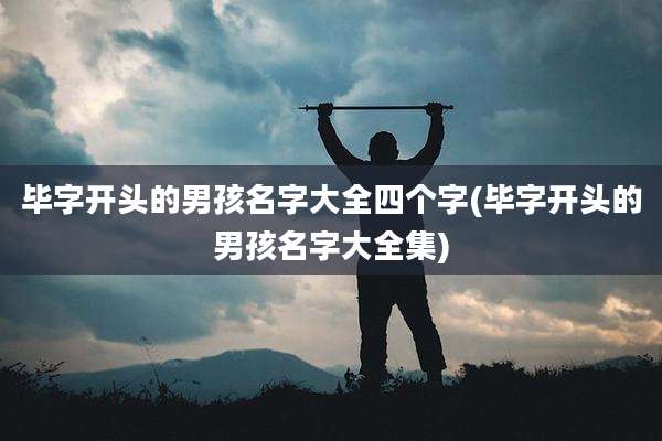 毕字开头的男孩名字大全四个字(毕字开头的男孩名字大全集)