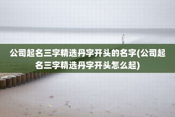 公司起名三字精选丹字开头的名字(公司起名三字精选丹字开头怎么起)