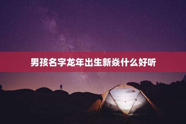 男孩名字龙年出生新焱什么好听