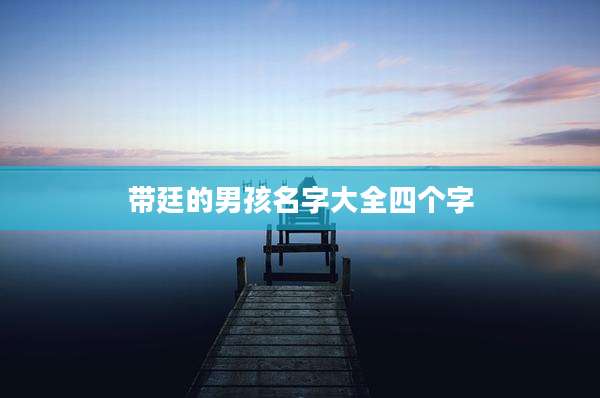 带廷的男孩名字大全四个字