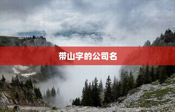 带山字的公司名
