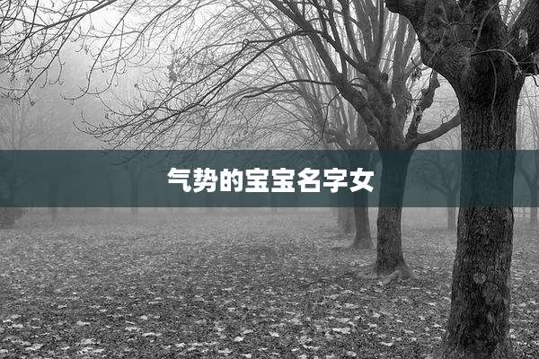 气势的宝宝名字女