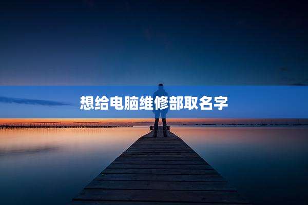 想给电脑维修部取名字