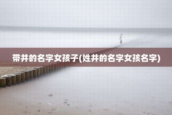 带井的名字女孩子(姓井的名字女孩名字)