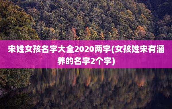 宋姓女孩名字大全2020两字(女孩姓宋有涵养的名字2个字)