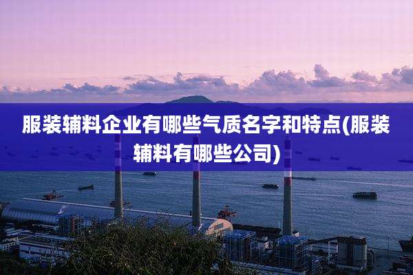 服装辅料企业有哪些气质名字和特点(服装辅料有哪些公司)