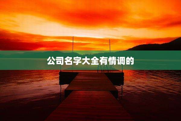 公司名字大全有情调的