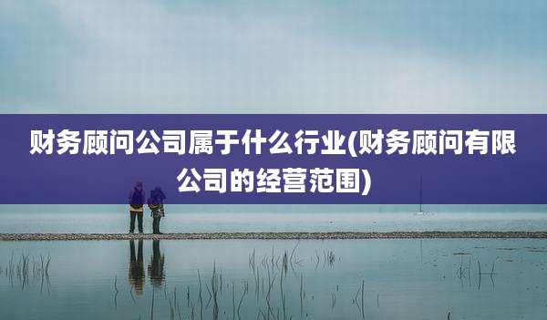财务顾问公司属于什么行业(财务顾问有限公司的经营范围)