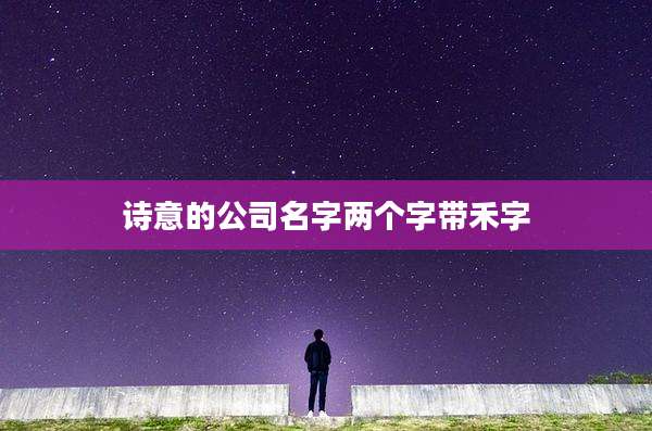 诗意的公司名字两个字带禾字