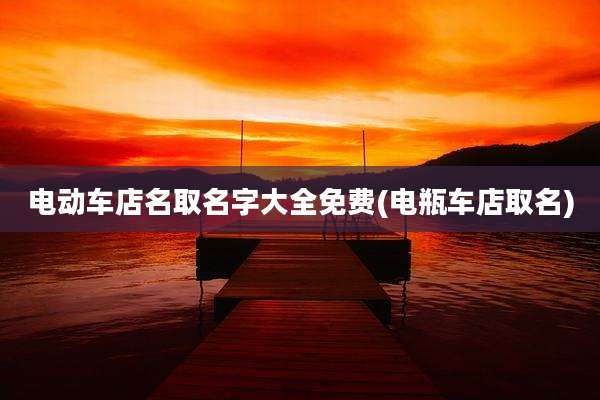 电动车店名取名字大全免费(电瓶车店取名)