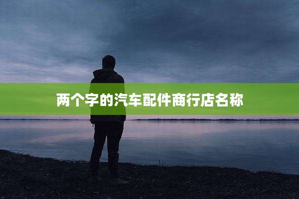 两个字的汽车配件商行店名称