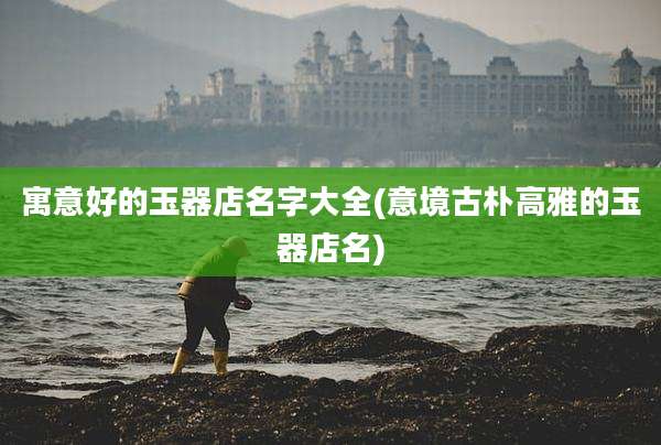 寓意好的玉器店名字大全(意境古朴高雅的玉器店名)