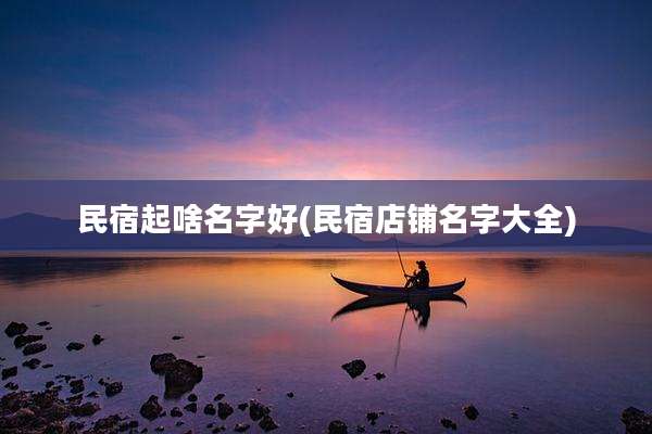 民宿起啥名字好(民宿店铺名字大全)