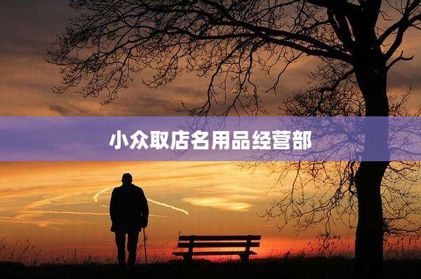 小众取店名用品经营部